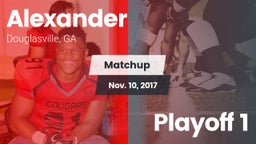 Matchup: Alexander vs. Playoff 1 2017