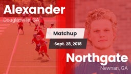 Matchup: Alexander vs. Northgate  2018