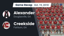 Recap: Alexander  vs. Creekside  2018