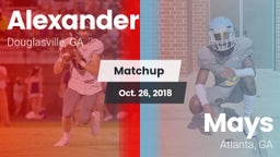 Matchup: Alexander vs. Mays  2018