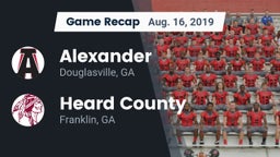 Recap: Alexander  vs. Heard County  2019