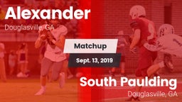 Matchup: Alexander vs. South Paulding  2019