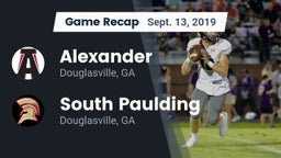 Recap: Alexander  vs. South Paulding  2019