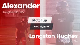 Matchup: Alexander vs. Langston Hughes  2019