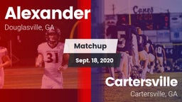 Matchup: Alexander vs. Cartersville  2020