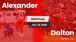 Matchup: Alexander vs. Dalton  2020