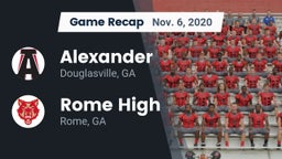 Recap: Alexander  vs. Rome High 2020