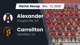 Recap: Alexander  vs. Carrollton  2020