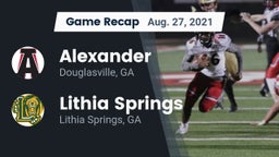 Recap: Alexander  vs. Lithia Springs  2021