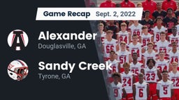 Recap: Alexander  vs. Sandy Creek  2022