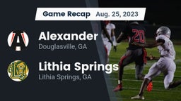 Recap: Alexander  vs. Lithia Springs  2023
