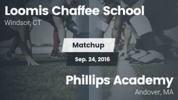 Matchup: Loomis Chaffee Schoo vs. Phillips Academy  2016