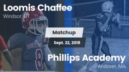 Matchup: Loomis Chaffee Schoo vs. Phillips Academy  2018