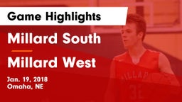 Millard South  vs Millard West  Game Highlights - Jan. 19, 2018