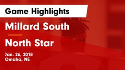 Millard South  vs North Star Game Highlights - Jan. 26, 2018