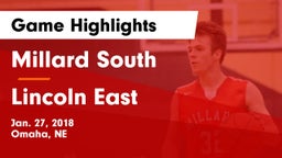 Millard South  vs Lincoln East  Game Highlights - Jan. 27, 2018