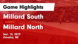 Millard South  vs Millard North   Game Highlights - Jan. 12, 2019
