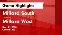 Millard South  vs Millard West  Game Highlights - Dec. 21, 2020