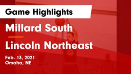Millard South  vs Lincoln Northeast  Game Highlights - Feb. 13, 2021