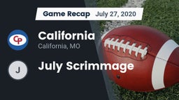 Recap: California  vs. July Scrimmage 2020