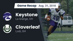 Recap: Keystone  vs. Cloverleaf  2018