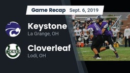 Recap: Keystone  vs. Cloverleaf  2019