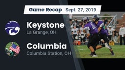 Recap: Keystone  vs. Columbia  2019