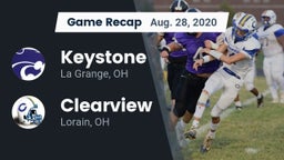 Recap: Keystone  vs. Clearview  2020