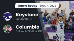 Recap: Keystone  vs. Columbia  2020