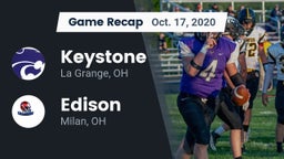 Recap: Keystone  vs. Edison  2020