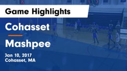 Cohasset  vs Mashpee  Game Highlights - Jan 10, 2017