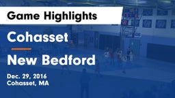 Cohasset  vs New Bedford  Game Highlights - Dec. 29, 2016