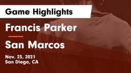 Francis Parker  vs San Marcos  Game Highlights - Nov. 23, 2021