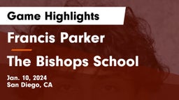 Francis Parker  vs The Bishops School Game Highlights - Jan. 10, 2024