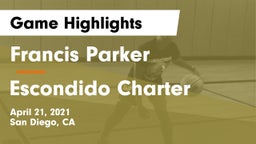 Francis Parker  vs Escondido Charter  Game Highlights - April 21, 2021