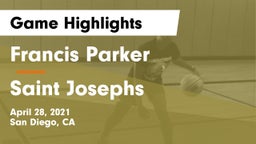 Francis Parker  vs Saint Josephs Game Highlights - April 28, 2021