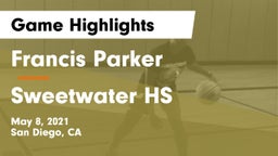 Francis Parker  vs Sweetwater  HS Game Highlights - May 8, 2021