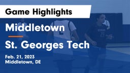 Middletown  vs St. Georges Tech  Game Highlights - Feb. 21, 2023