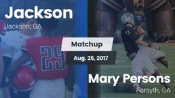 Matchup: Jackson  vs. Mary Persons  2017