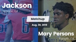 Matchup: Jackson  vs. Mary Persons  2019