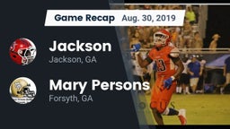 Recap: Jackson  vs. Mary Persons  2019