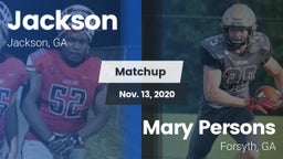 Matchup: Jackson  vs. Mary Persons  2020