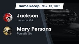 Recap: Jackson  vs. Mary Persons  2020