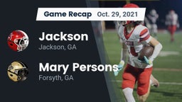 Recap: Jackson  vs. Mary Persons  2021