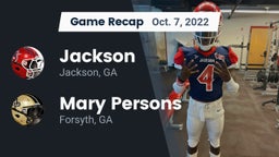 Recap: Jackson  vs. Mary Persons  2022