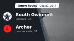 Recap: South Gwinnett  vs. Archer  2017
