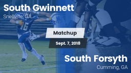 Matchup: South Gwinnett High vs. South Forsyth  2018