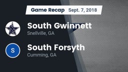 Recap: South Gwinnett  vs. South Forsyth  2018