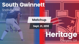 Matchup: South Gwinnett High vs. Heritage  2018