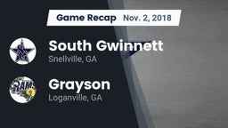 Recap: South Gwinnett  vs. Grayson  2018